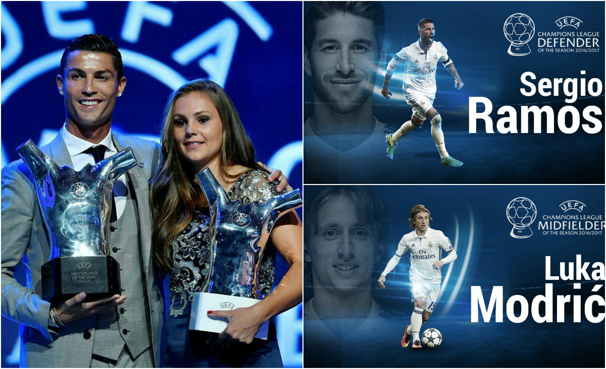Real thống trị giải thưởng cá nhân của UEFA mùa 2016/2017: Ronaldo vượt xa tất cả