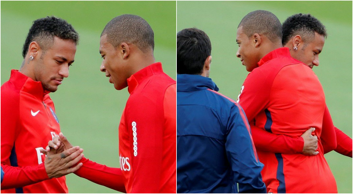 ‘Tiểu Henry’ nhanh chóng kết thân Neymar ở buổi tập đầu tiên tại PSG