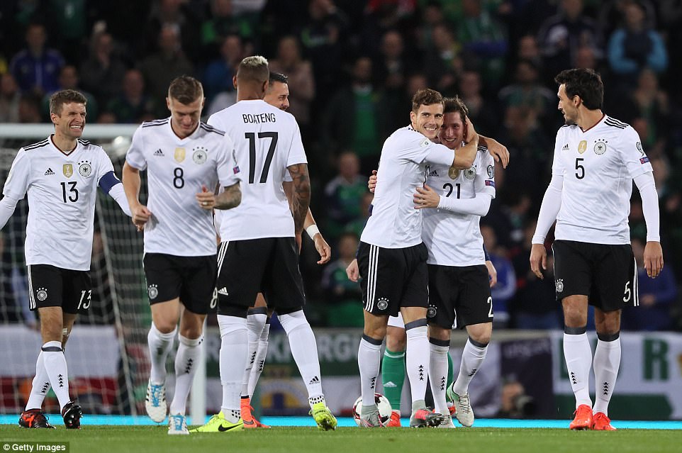 Dễ dàng khuất phục Bắc Ireland, “Cỗ xe tăng” Đức chính thức thẳng tiến đến Nga dự World Cup 2018
