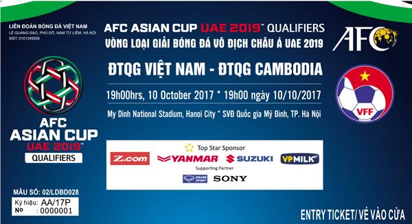 VFF chính thức công bố giá vé “khá mềm” xem trận Việt Nam – Campuchia