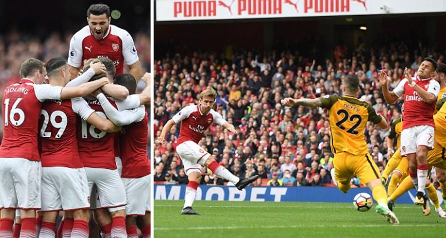Dễ dàng bắn hạ tân binh Brighton, Arsenal bắt kịp đương kim vô địch Premier League