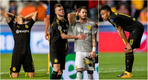 CHÙM ẢNH: Dortmund suy sụp sau trận hòa đội lót đường, đứng trước nguy cơ sớm bị loại