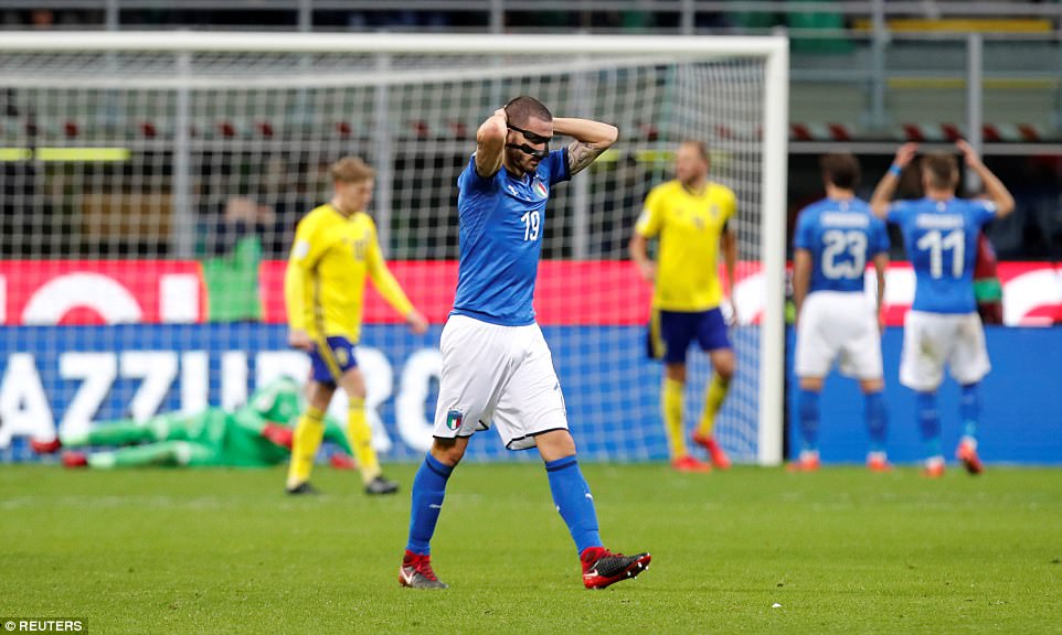 Gục ngã dưới chân Thụy Điển, Italia chính thức ngồi nhà xem World Cup sau 60 năm