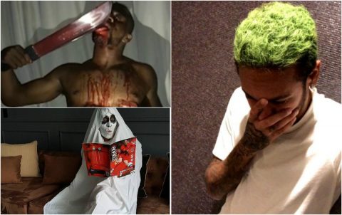Ghê rợn với những hình ảnh Neymar, Evra và các ngôi sao thể thao đón Halloween 2017