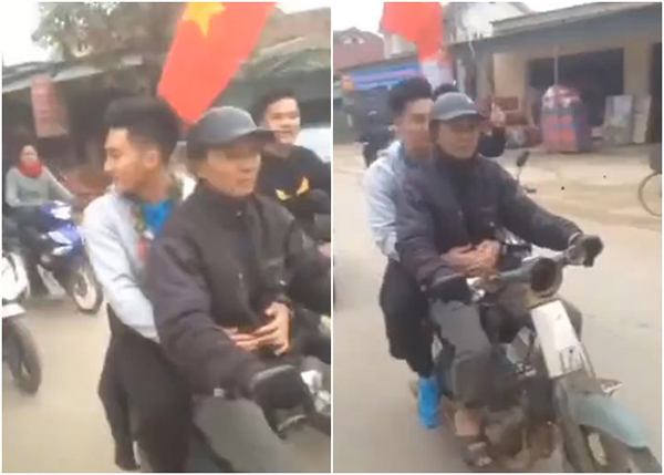 Thủ môn U23 Việt Nam rời ôtô sang đưa đón để ngồi xe máy cũ với bố về nhà khiến NHM cảm động