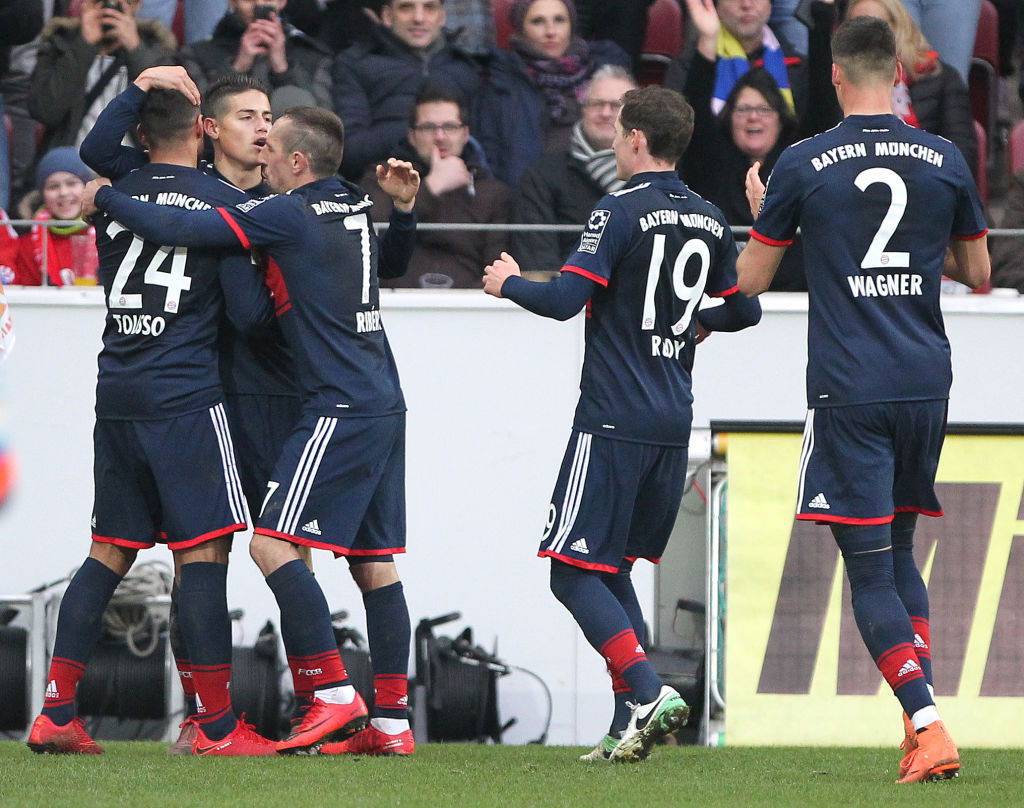 Sút tung lưới Mainz 05, Ribery và Rodriguez giúp Bayern giữ vững ngôi đầu