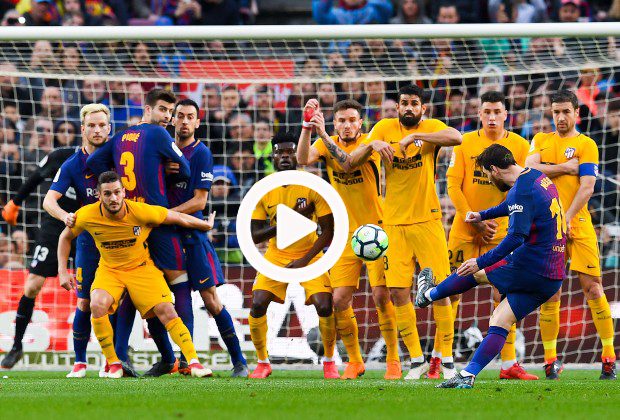 Messi đánh dấu bàn thắng thứ 600 trong sự nghiệp bằng một siêu phẩm đá phạt, Barca nhấn chìm tham vọng vô địch của Atletico