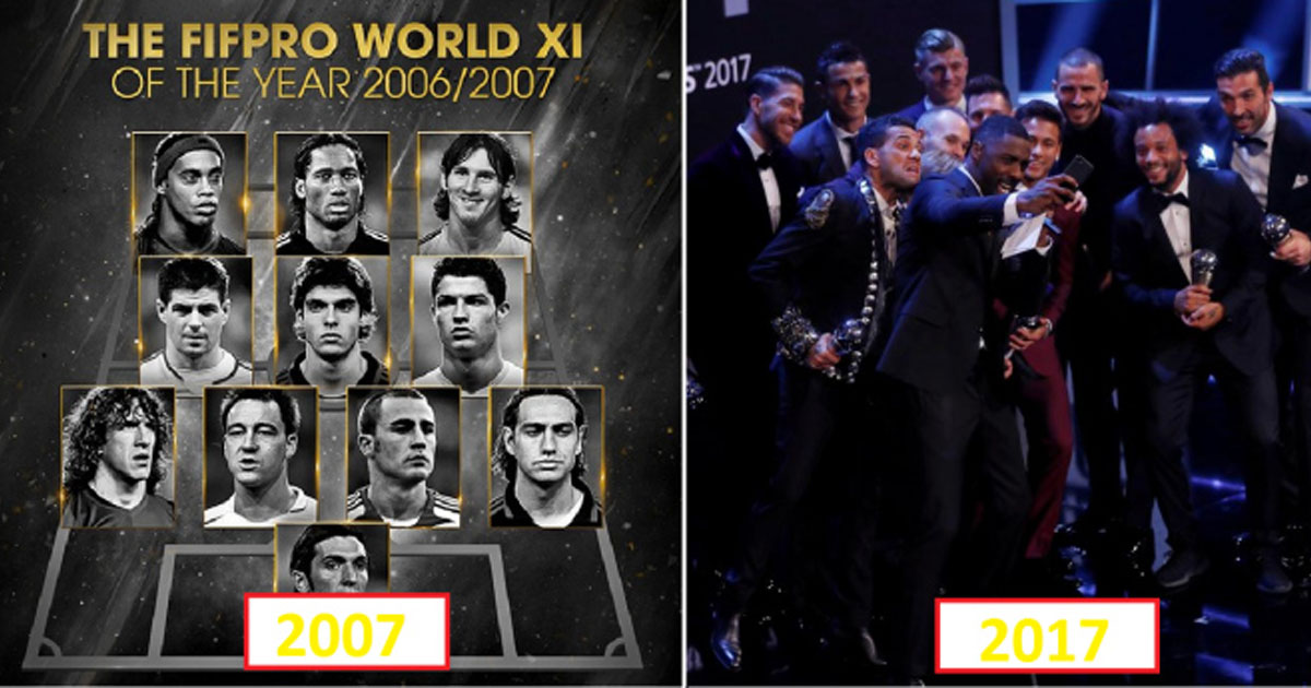 Cận Cảnh Đội Hình tiêu biểu FIFA 10 năm qua: Quá Choáng khi Ronaldo, Messi luôn góp mặt