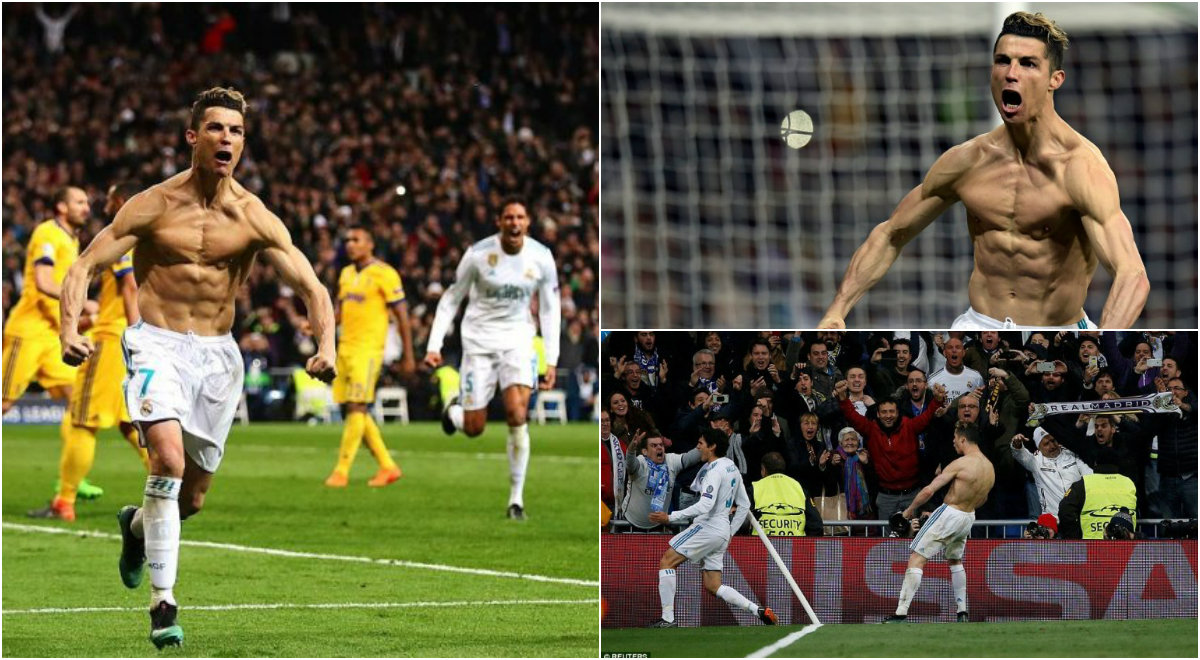 CHÙM ẢNH: Ghi bàn phút 90’+8, Ronaldo phấn khích cởi áo khoe cơ bắp đẹp miễn chê