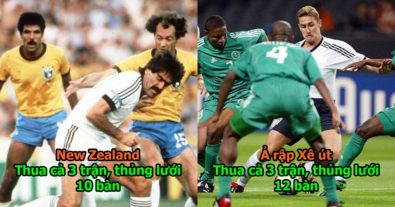 5 đội tuyển có màn trình diễn kém cỏi nhất lich sử World Cup: Xấu hổ thay cho 2 đại diện từ Châu Á