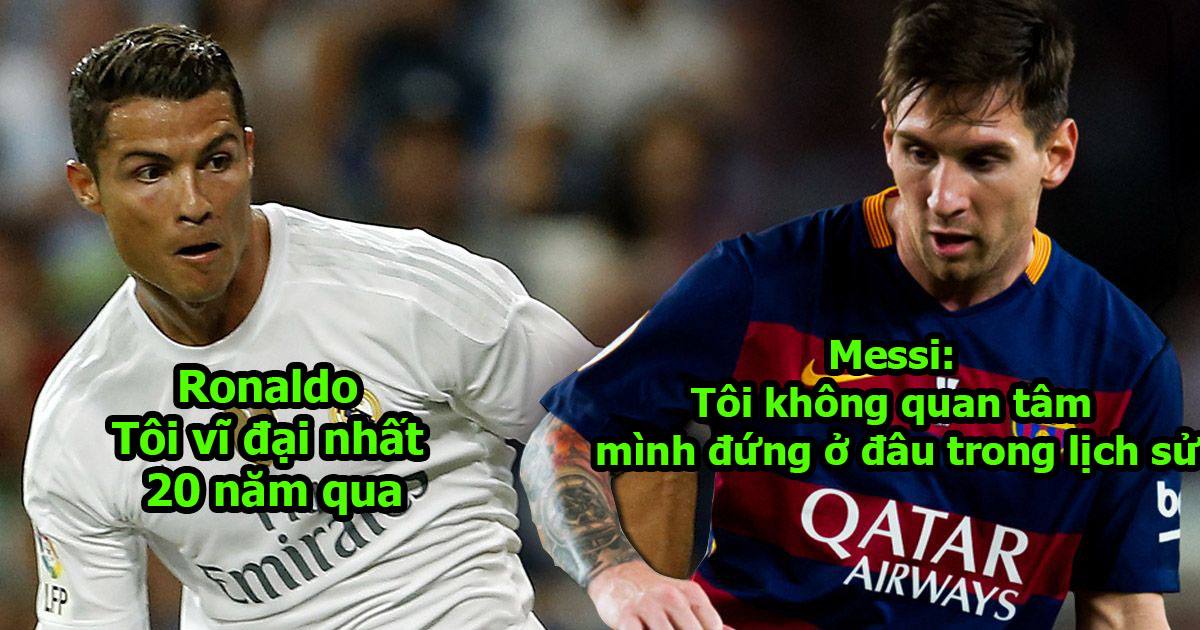 Messi: Tôi chẳng quan tâm mình hay nhất lịch sử hay không, cũng không hứng thú đua với Ronaldo