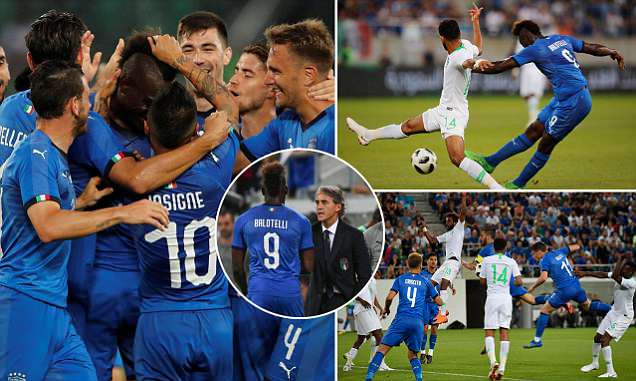 Balotelli ghi bàn đẳng cấp, Italia vớt vát danh dự trước Saudi Arabia