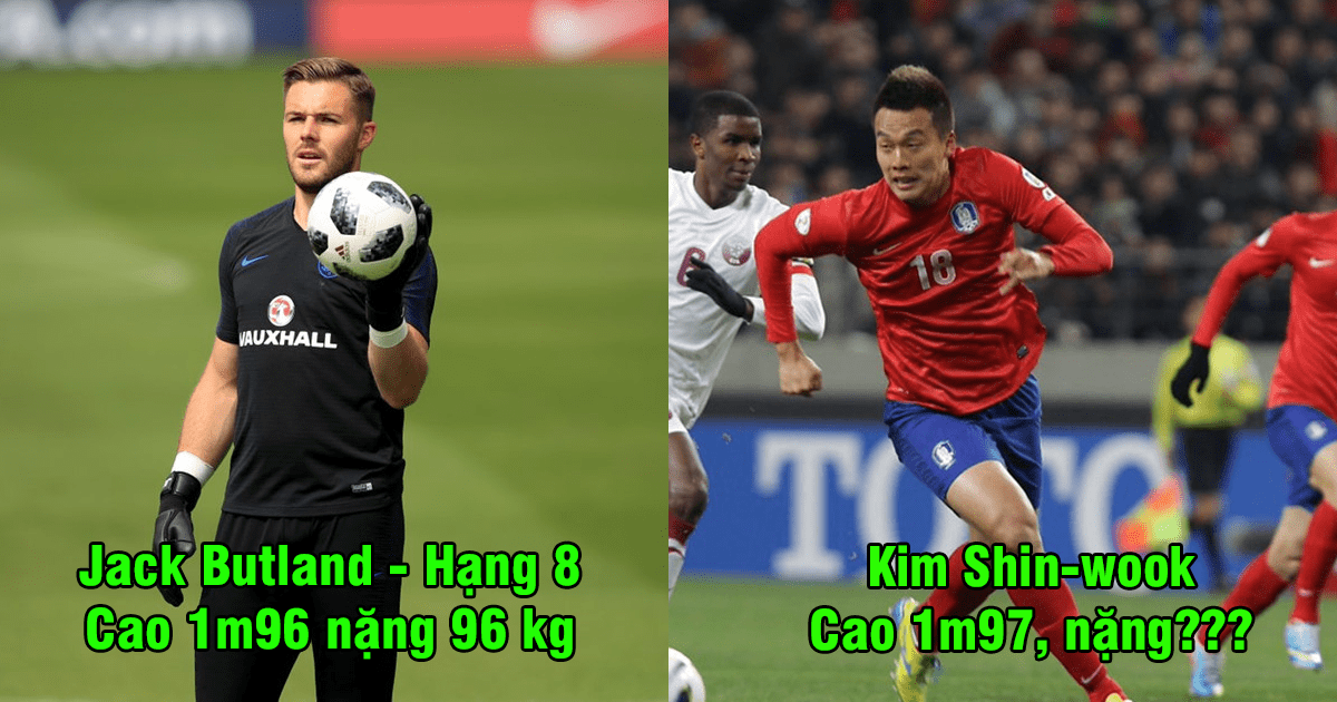 Top 10 cầu thủ “nặng kí” nhất World Cup 2018: Choáng với trọng lượng cơ thể của Harry Kane
