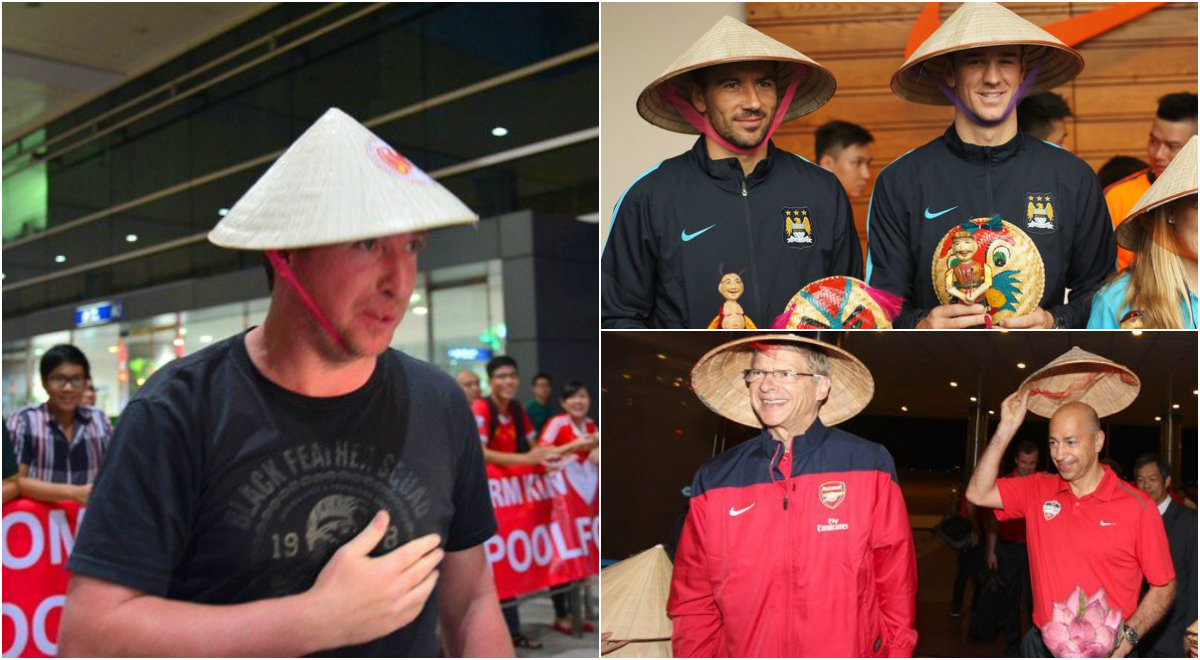 Đáng yêu hết nấc với những hình ảnh “nón lá” của những ngôi sao bóng đá quốc tế khi đến thăm Việt Nam