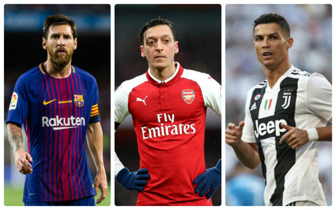 Top 10 ông Vua chuyền bóng trong vòng 1 thập kỉ trở lại đây: Ozil tuổi 30 “chấp” cả Ronaldo lẫn Messi
