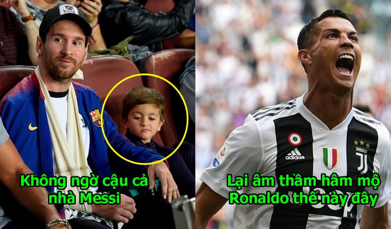 Cùng bố đi xem Barca, con trai Messi chỉ cặm cụi ngồi vẽ, nhìn tác phẩm chắc chắn 100% cậu bé này là fan Ronaldo
