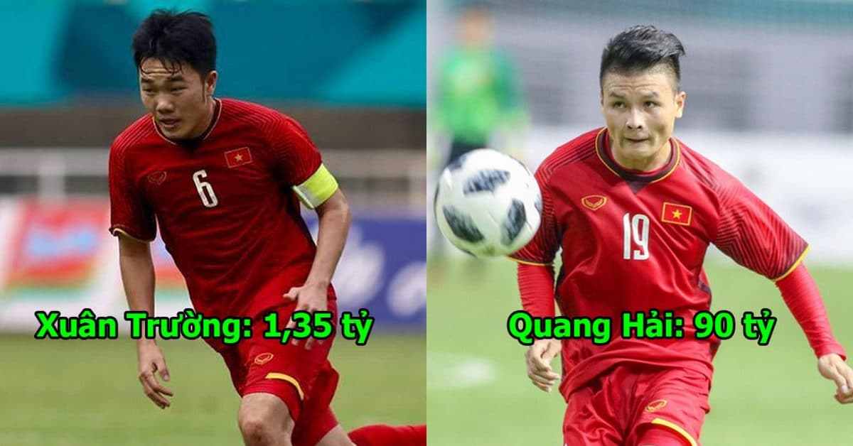 10 cầu thủ đắt giá nhất Việt Nam: Công Phượng đã bị Quang Hải bỏ xa thế này đây