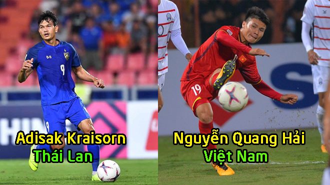 Điểm mặt 5 ƯCV sáng giá cho danh hiệu cầu thủ hay nhất AFF Cup: Quang Hải cạnh tranh cùng “s.á.t t.h.ủ” Kraisorn