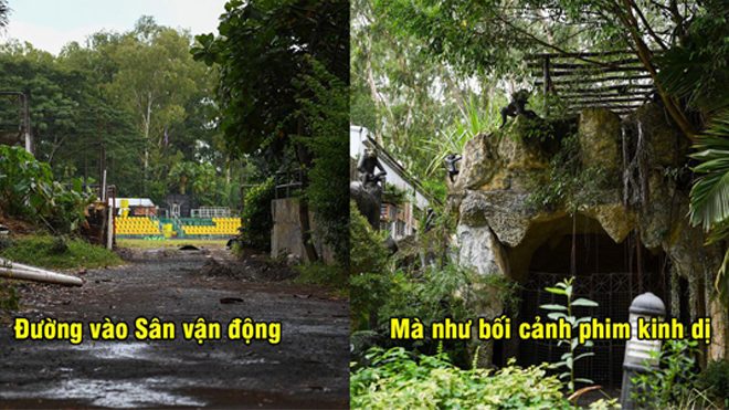 Cận cảnh con đường đi vào sân đấu Bán kết lượt đi của ĐT Việt Nam, nhìn như nơi hoang dã vậy