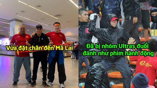 QUÁ PHẪN NỘ: Vừa đặt chân đến đất Malaysia để cổ vũ cho đội nhà, CĐV Việt Nam đã bị nhóm Ultras đuổi đá.nh