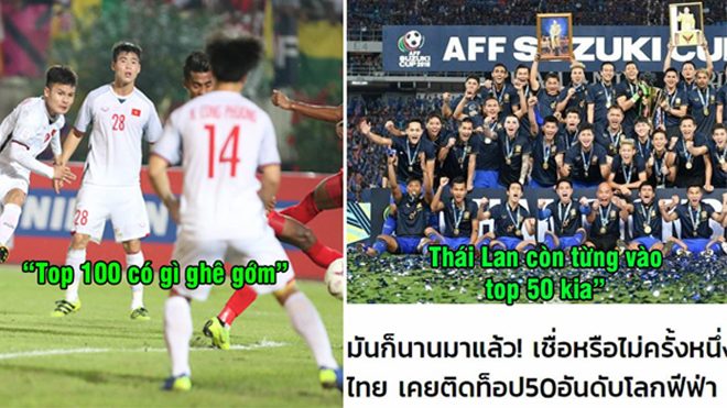 Hít khói Việt Nam trên BXH FIFA, báo Thái Lan lại dở thói ghen ăn tức ở như thế này đây!
