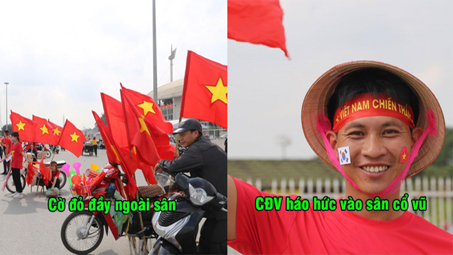 CHÙM ẢNH: CĐV Việt Nam nhuộm đỏ bên ngoài sân Mỹ Đình trước giờ đại chiến Philippines, đội bạn đã sợ chưa?