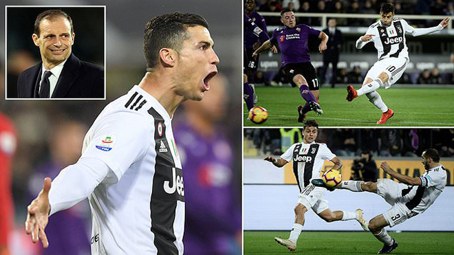 Ronaldo dứt điểm phũ phàng, Juventus khiến Fiorentina muối mặt ngay trên sân nhà Artemio Franchi