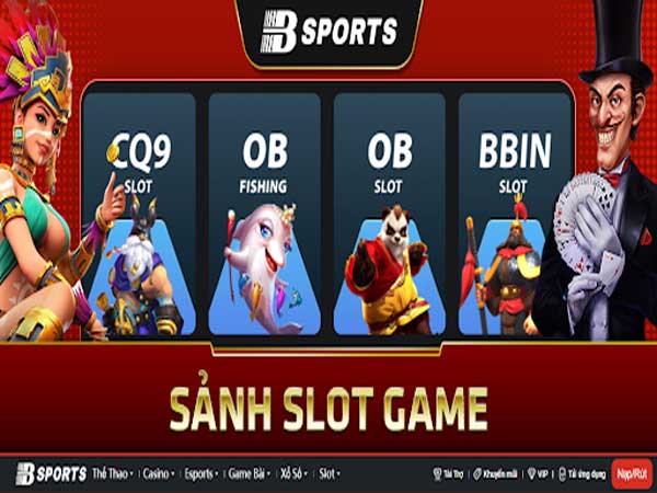 Sảnh Slot game của nhà cái với nhiều trò hấp dẫn và mới mẻ