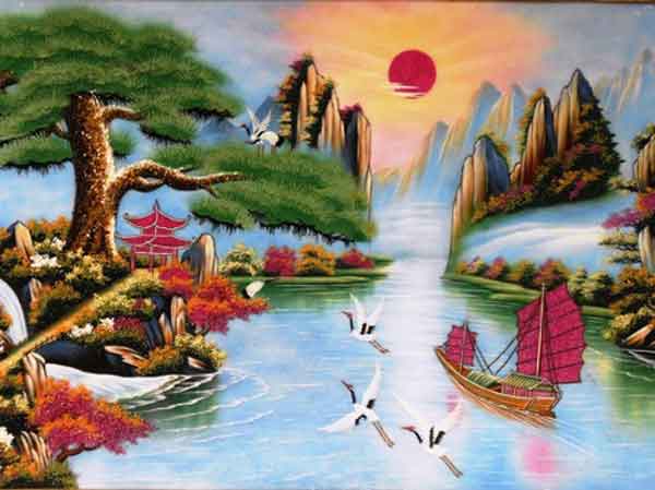 Tranh mặt trời mọc giúp gia chủ mệnh Hỏa thu hút năng lượng dồi dào